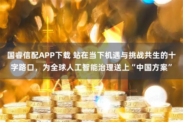 国睿信配APP下载 站在当下机遇与挑战共生的十字路口,为全球人工智能治理送上“中国方案”