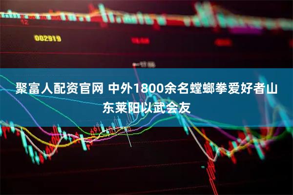 聚富人配资官网 中外1800余名螳螂拳爱好者山东莱阳以武会友